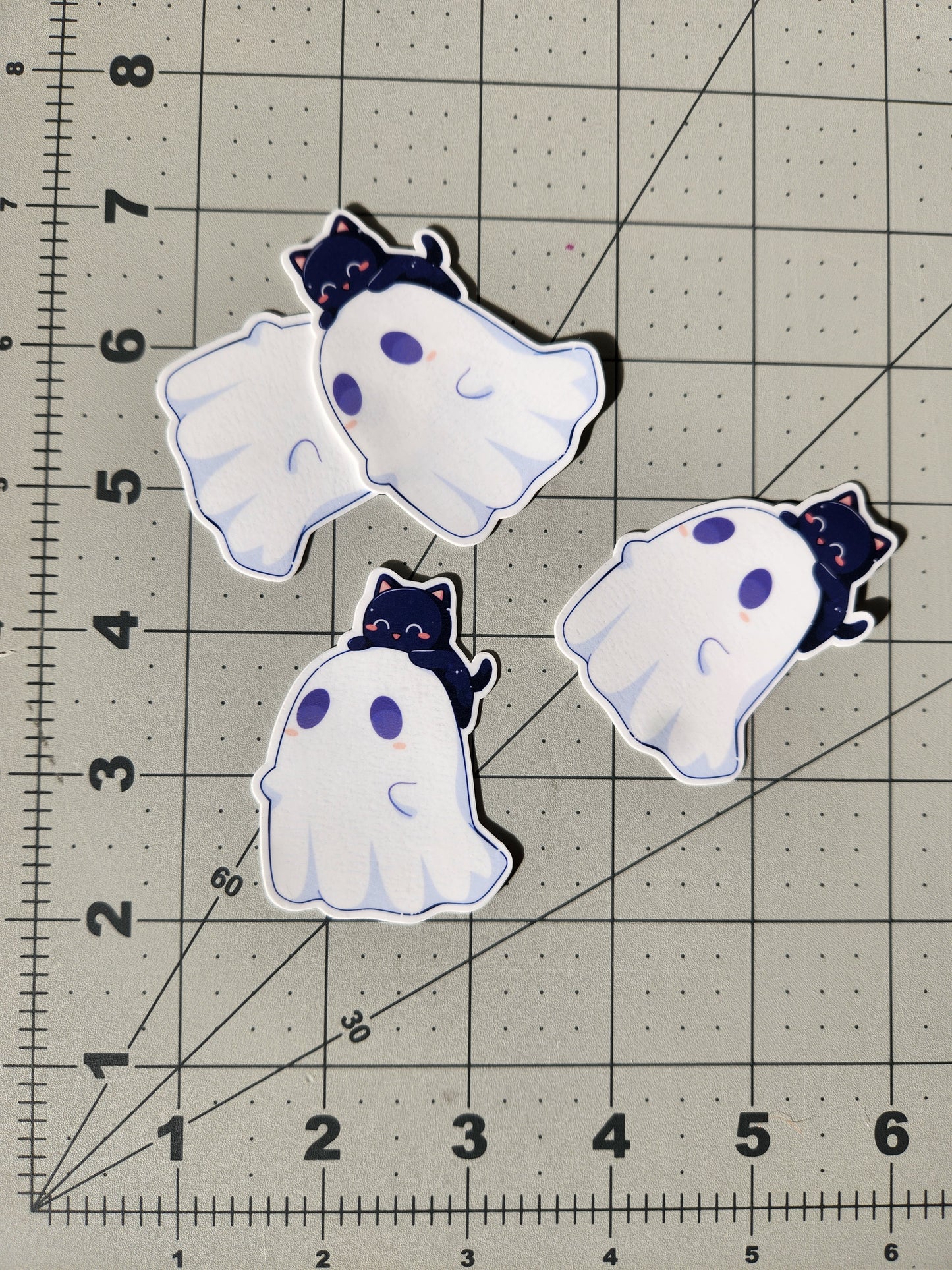 Ghost kitten on head