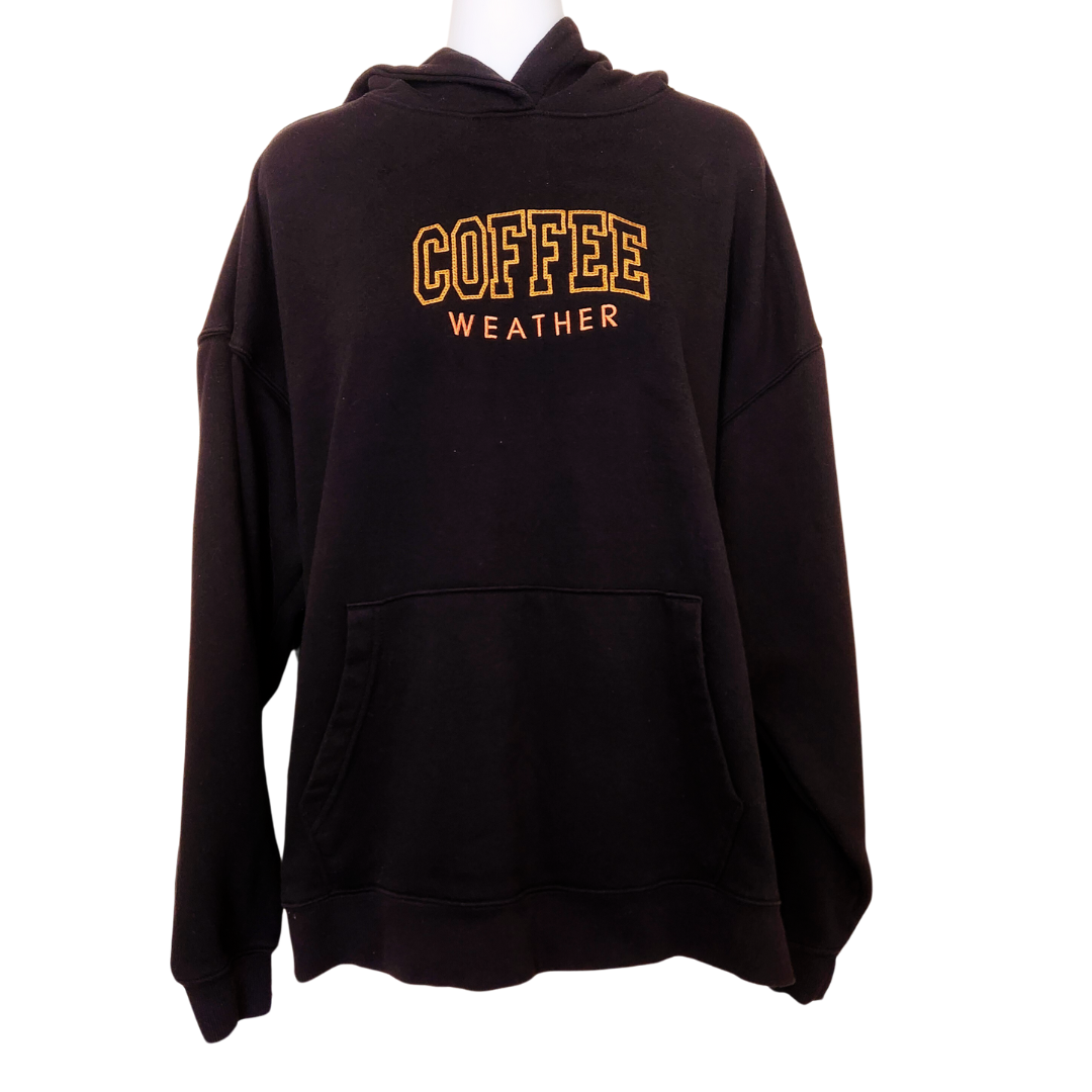 Coffee weather black Hoodie